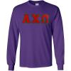 Alpha Chi Omega Lettered Long Sleeve Tee(Purple)