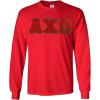 Alpha Chi Omega Lettered Long Sleeve Tee(Red)