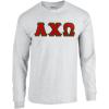Alpha Chi Omega Lettered Long Sleeve Tee(Sports Grey)
