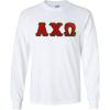 Alpha Chi Omega Lettered Long Sleeve Tee(White)