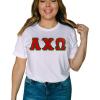 Alpha Chi Omega Lettered Tee(White)