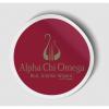 Alpha Chi Omega Logo Round Decal Green(Red)