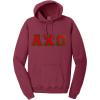 Alpha Chi Omega Pigment-Dyed Lettered Hooded Sweatshirt(Merlot)
