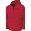 Alpha Chi Omega Tackle Twill Lettered Pack N Go Pullover(Red)
