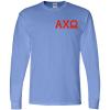 Alpha Chi Omega World Famous Crest Long Sleeve T-Shirt(Light Blue)