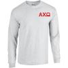 Alpha Chi Omega World Famous Crest Long Sleeve T-Shirt(Light Grey)