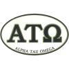 Alpha Tau Omega ATO Euro Decal Oval Sticker Black