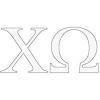 Chi Omega Chi O Greek Letter Window Sticker Decal
