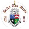 Delta Tau Delta DTD Round Christmas Shield Ornament