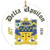 Delta Upsilon DU Round Christmas Shield Ornament