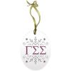 Gamma Sigma Sigma Holiday Color Snowflake Glass Christmas Ornament