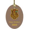 Iota Phi Theta Holiday Crest Oval Ornament