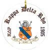 Kappa Delta Rho Round Christmas Shield Ornament