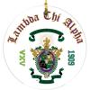 Lambda Chi Alpha Round Christmas Shield Ornament