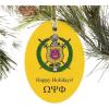 Omega Psi Phi Holiday Crest Oval Ornament