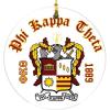 Phi Kappa Theta Round Christmas Shield Ornament