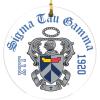 Sigma Tau Gamma Round Christmas Shield Ornament