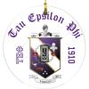 Tau Epsilon Phi Round Christmas Shield Ornament