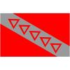 Tau Kappa Epsilon TKE Flag Decal Sticker