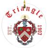 Triangle Round Christmas Shield Ornament