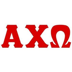 Alpha Chi Omega Big Greek Letter Window Sticker Decal 4 Inches Red(Red)