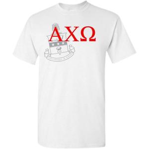Alpha Chi Omega Greek Crest T-Shirt(Light Grey)