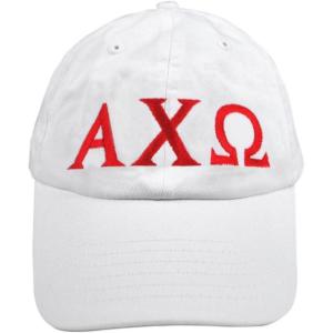 Alpha Chi Omega Greek Letter Hat(White)