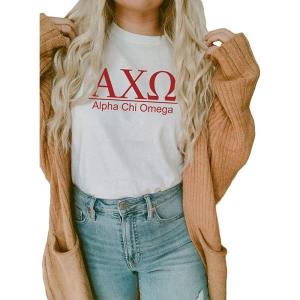 Alpha Chi Omega Heavyweight T-Shirt(White)