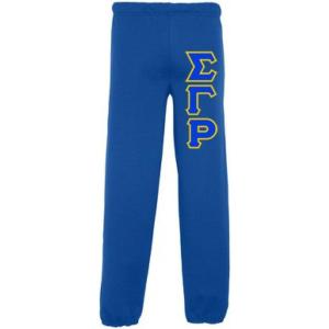 Alpha Chi Omega Lettered Sweatpants(Royal Blue)