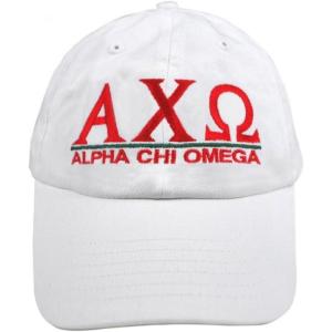 Alpha Chi Omega World Famous Line Hat(White)