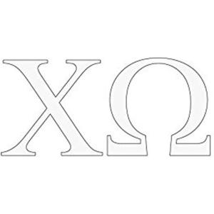 Chi Omega Chi O Greek Letter Window Sticker Decal