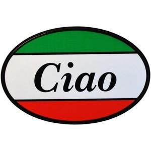 Ciao Oval Decal Sticker