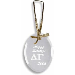 Delta Gamma Glass Ornament
