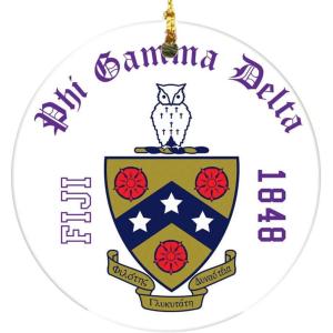 Fiji Round Christmas Shield Ornament