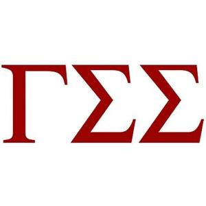 Gamma Sigma Sigma Greek Letter Window Sticker Decal