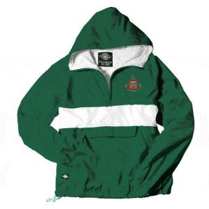 Greekgear Alpha Chi Omega Anorak(Forest Green/White)