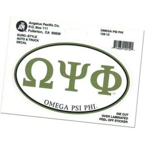 Omega Psi Phi Euro Decal Oval Sticker