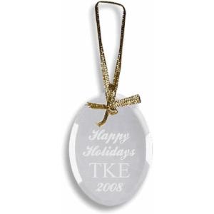 Tau Kappa Epsilon TKE Glass Ornament
