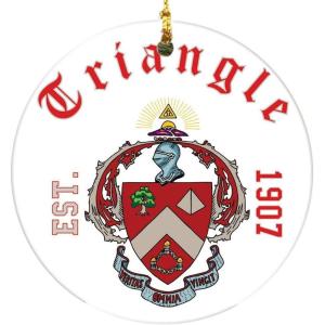 Triangle Round Christmas Shield Ornament