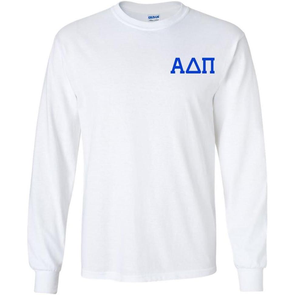 imageAlpha Delta Pi World Famous Crest Long Sleeve TShirtWhite