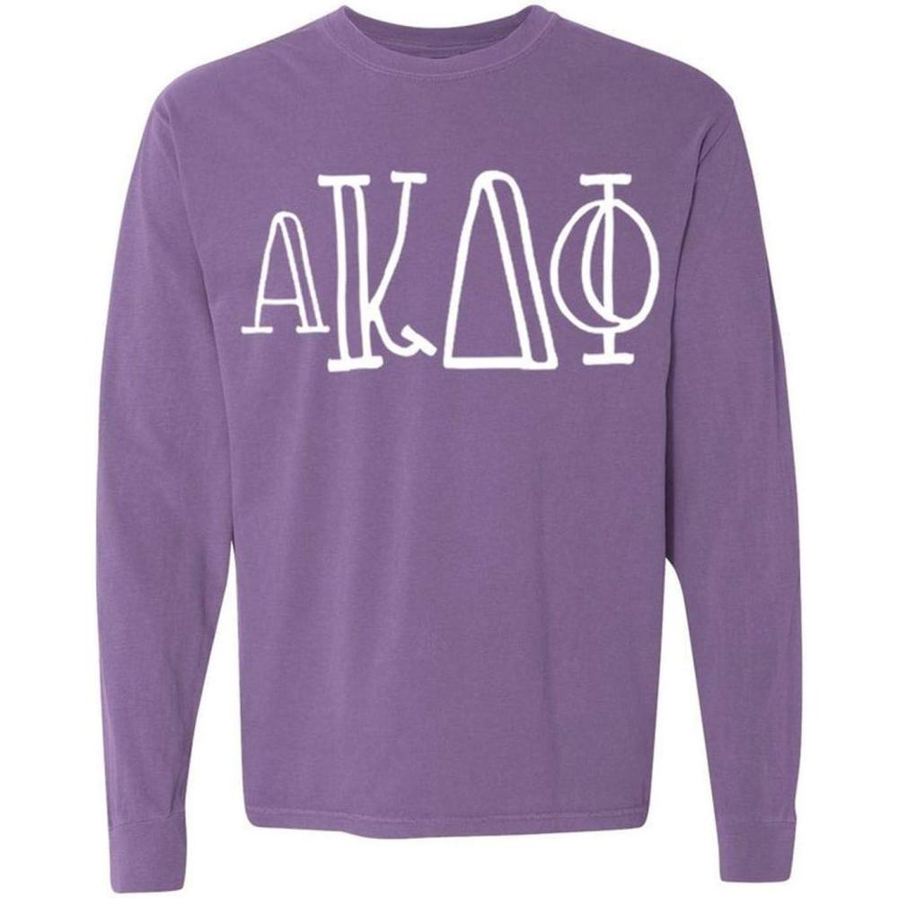 imageAlpha Kappa Delta Phi Greek Long Sleeve TShirtViolet
