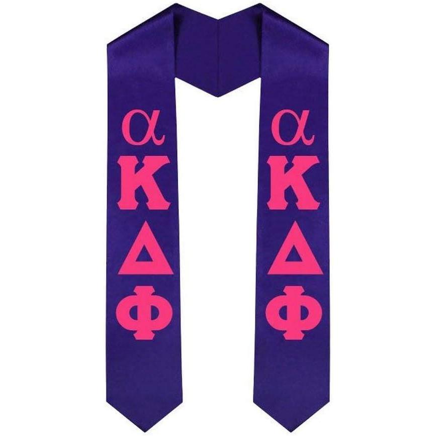 imageAlpha Kappa Delta Phi Sorority Greek Lettered Graduation Sash StolePurple