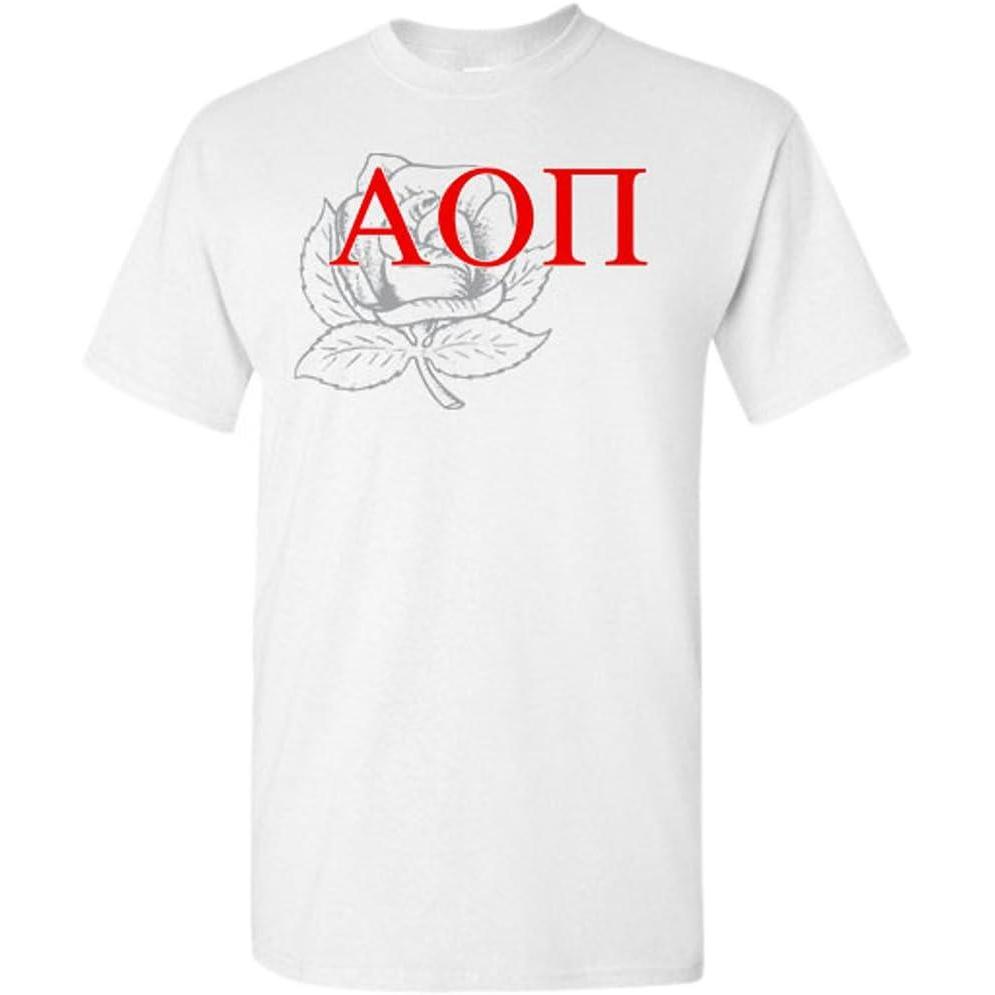 imageAlpha Omicron Pi AOII Greek Crest TShirtLight Grey