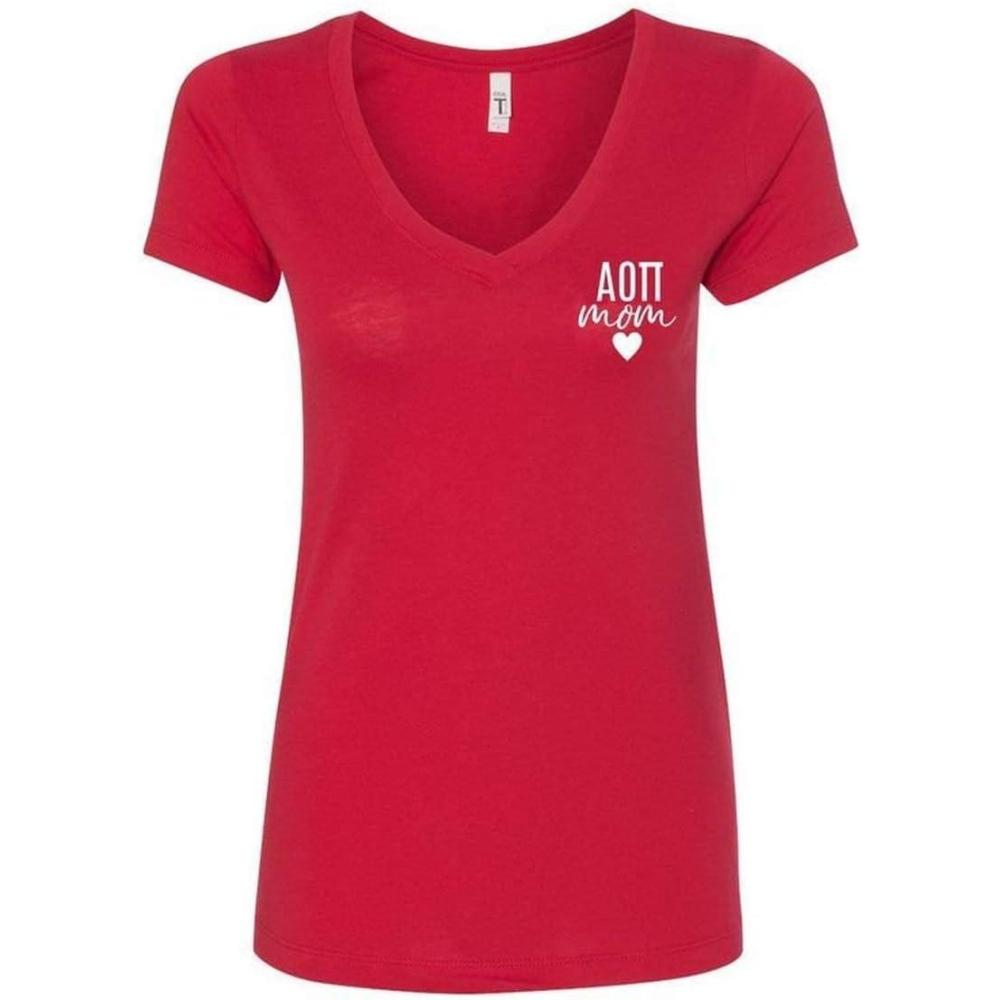 imageAlpha Omicron Pi AOII Mom Ideal VNeckRed