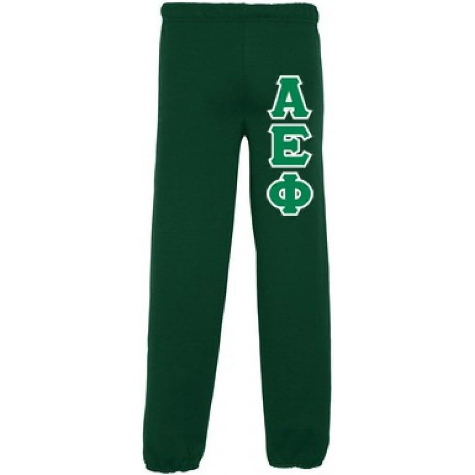 imageGreekgear Alpha Epsilon Phi Lettered SweatpantsGreen
