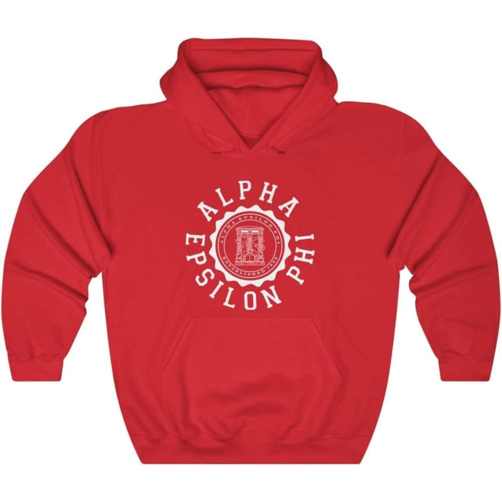 imageGreekgear Alpha Epsilon Phi Unisex College Seal HoodieRed
