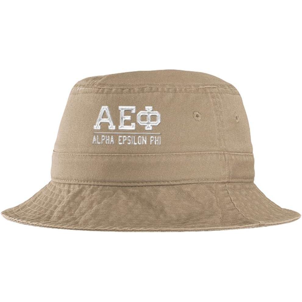 imageWomens Alpha Epsilon Phi Greek Letter Bucket HatKhaki