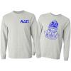 Alpha Delta Pi World Famous Crest Long Sleeve T-Shirt(Light Grey)