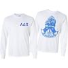 Alpha Delta Pi World Famous Crest Long Sleeve T-Shirt(White)