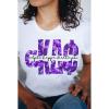 Alpha Kappa Delta Phi Floral Big Lettered T-Shirt(White)